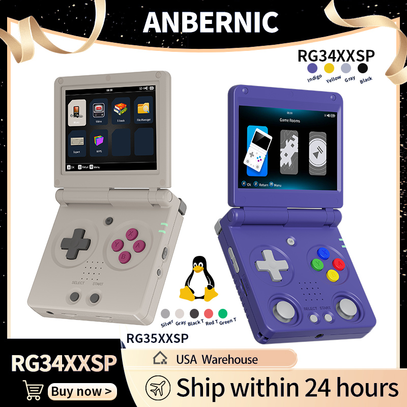 Retro Gaming Hdmi - Anbernic RG34XXSP RG35XXSP 플립 휴대용 게임