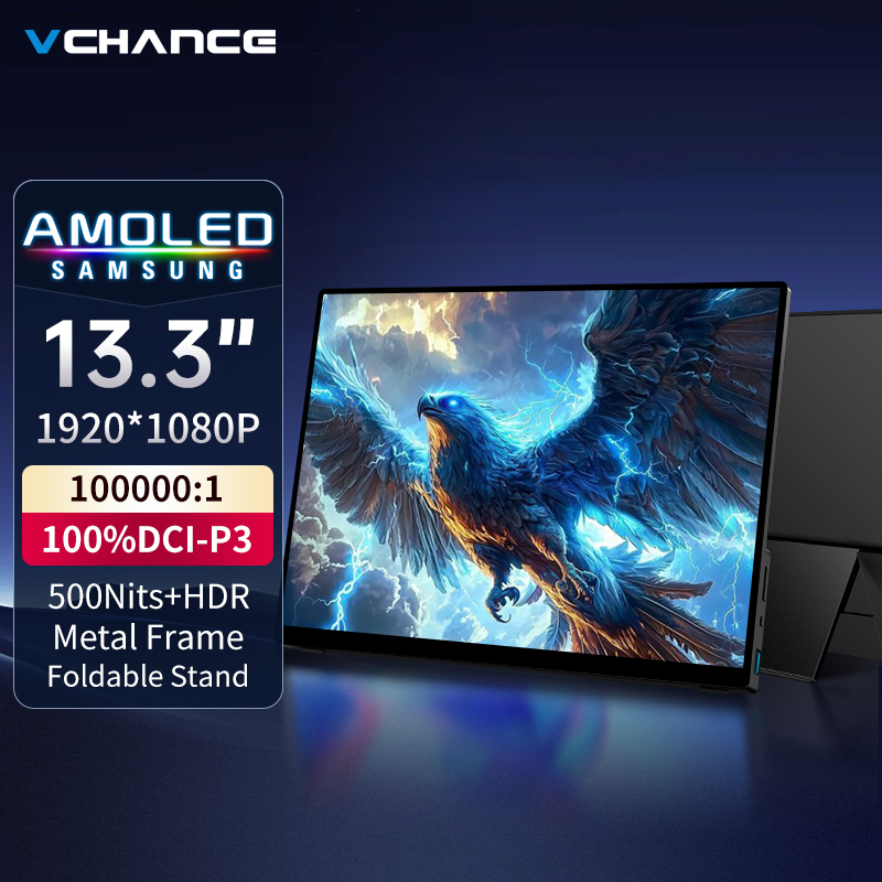 Crt Monitor Stand - VCHANCE 13.3'' OLED 휴대용 모니터 1920x1080p