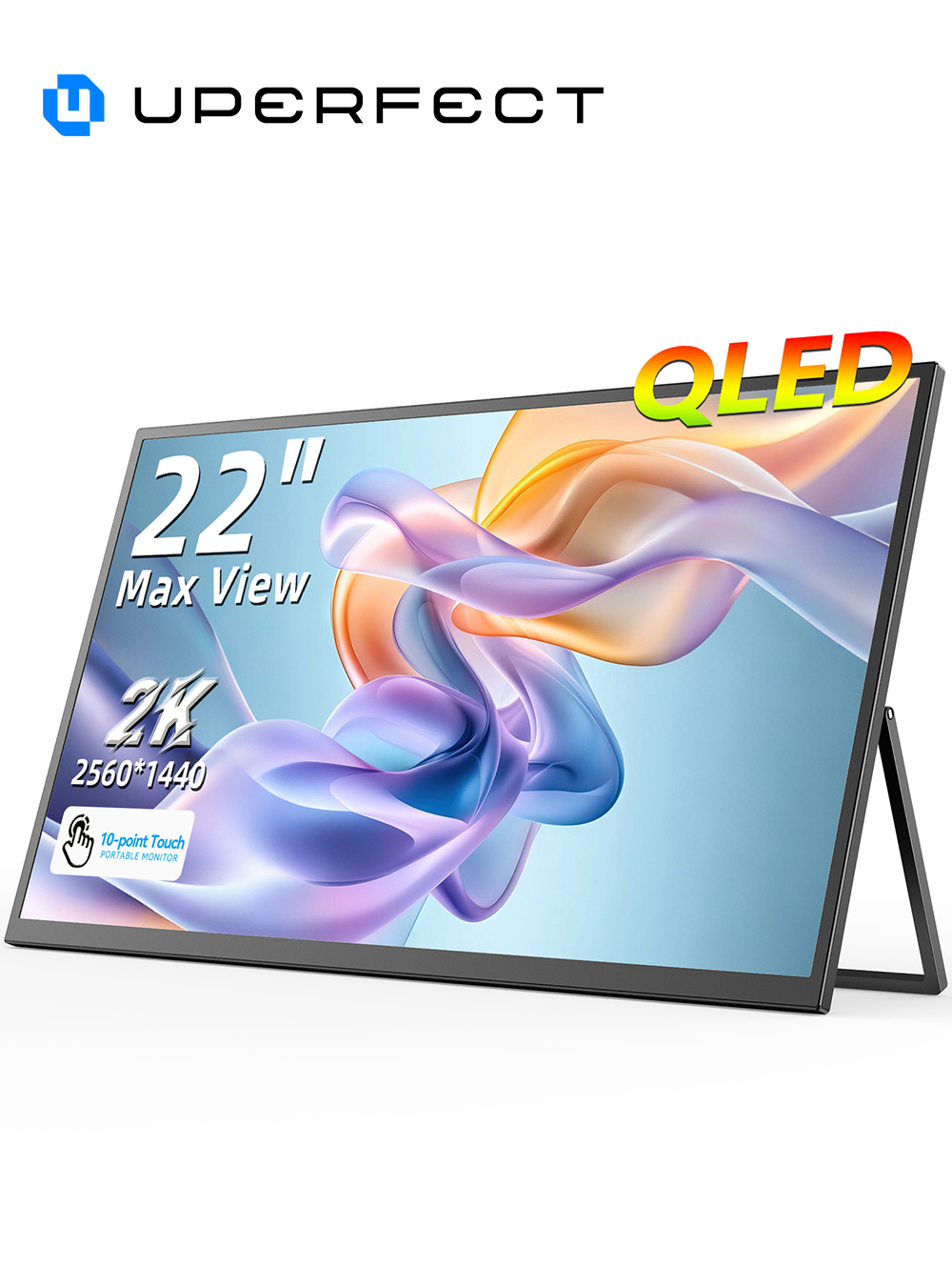 Crt Monitor Stand - UPERFECT 22인치 2K 휴대용 터치스크린 모니터