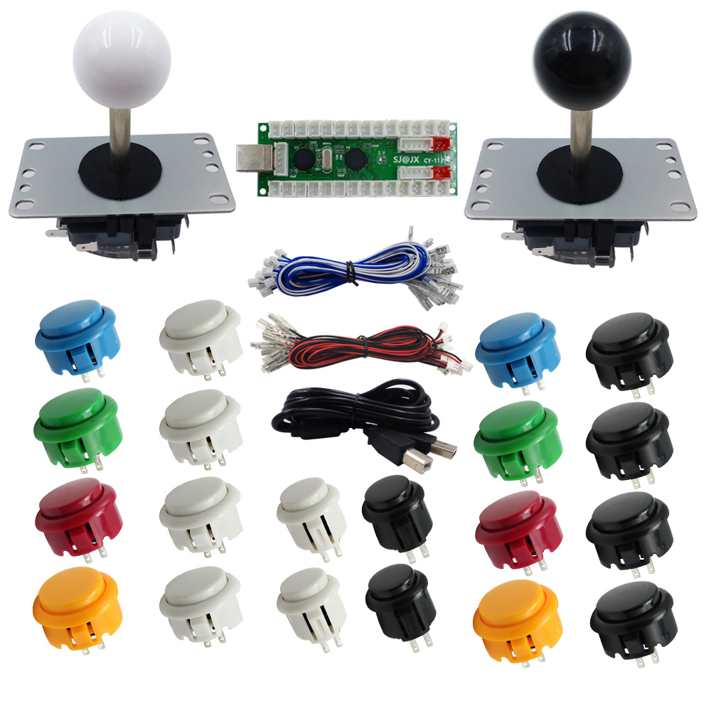 Arcade Button Kit - SJ@JX 2 플레이어 아케이드 DIY 키트