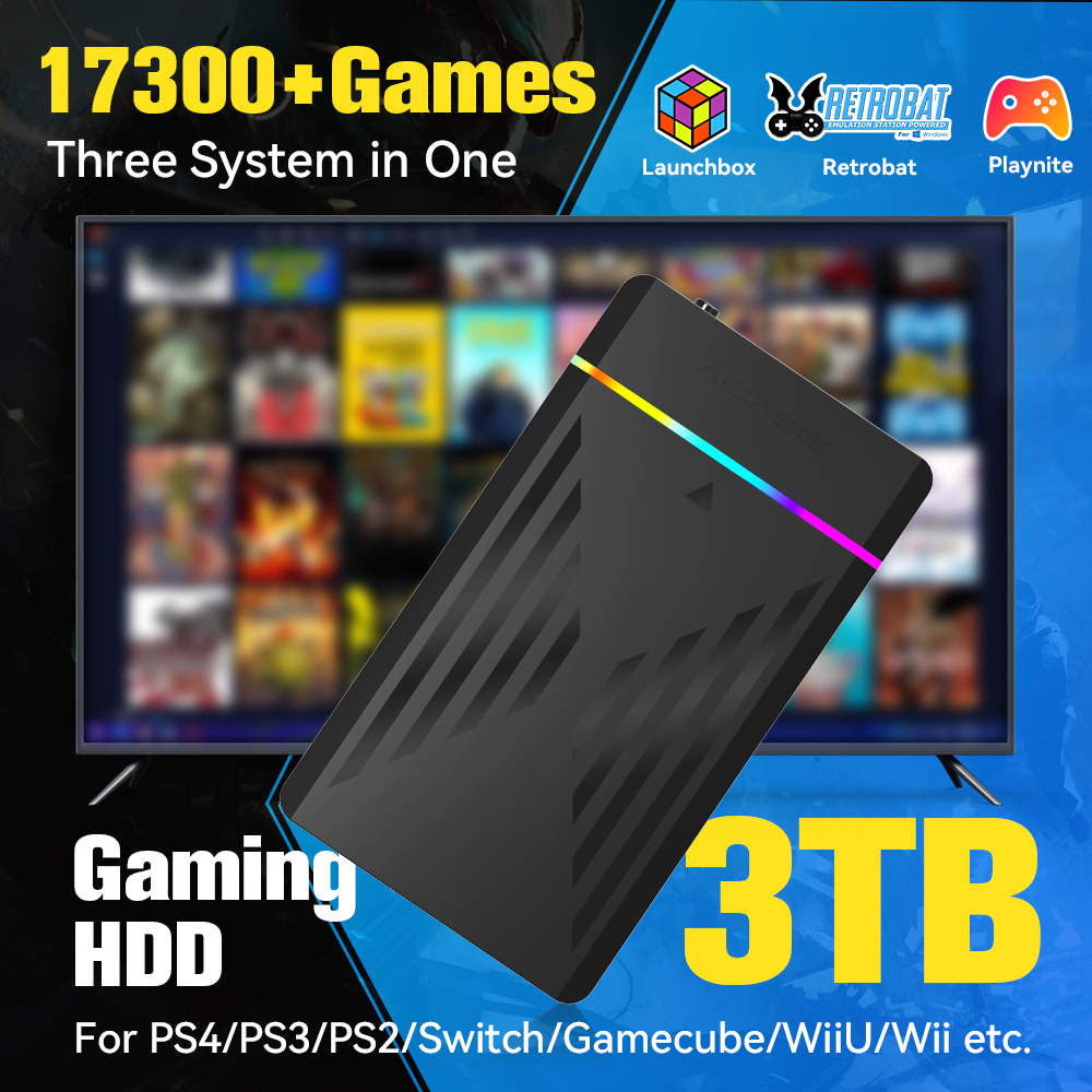 Retro Gaming Tv - PS4/PS3/PS2/스위치/Wii용 17300개 이상의 AAA/3D/레트로 게임이 포함된