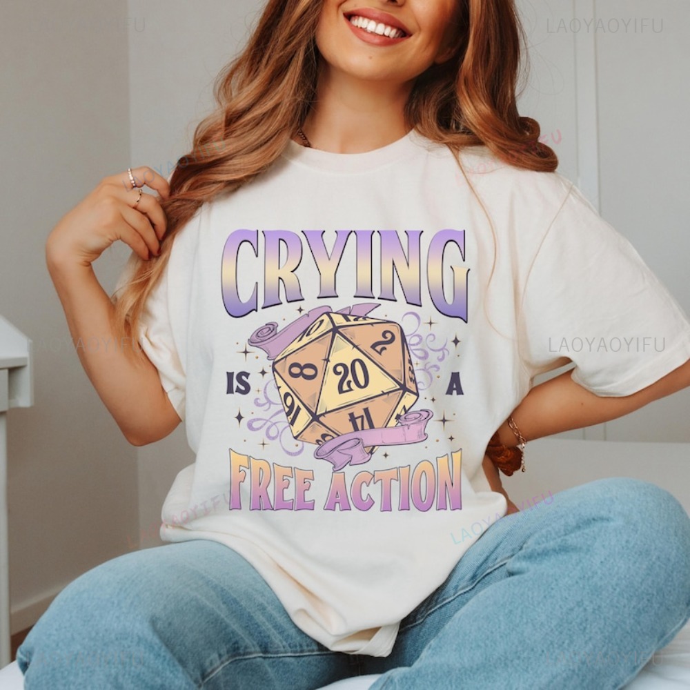 재미있는 던전앤드래곤 울음은 무료 액션이다 D20 주사 - Retro Gaming T Shirts 리뷰 및 가격