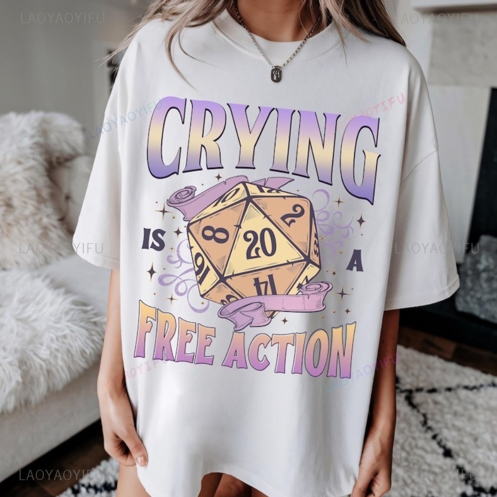 재미있는 던전앤드래곤 울음은 무료 액션이다 D20 주사 - Retro Gaming T Shirts 리뷰 및 가격