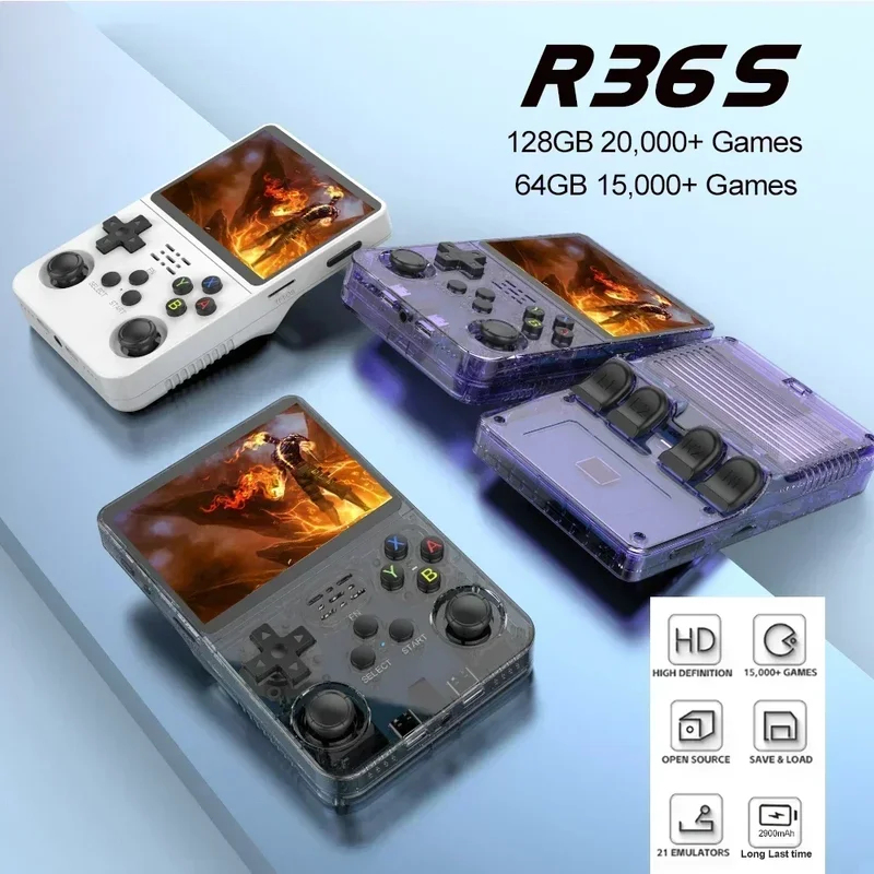 오픈 소스 R36S 레트로 게임 콘솔 3.5인치 IPS - Retro Gaming On Linux 리뷰 및 가격