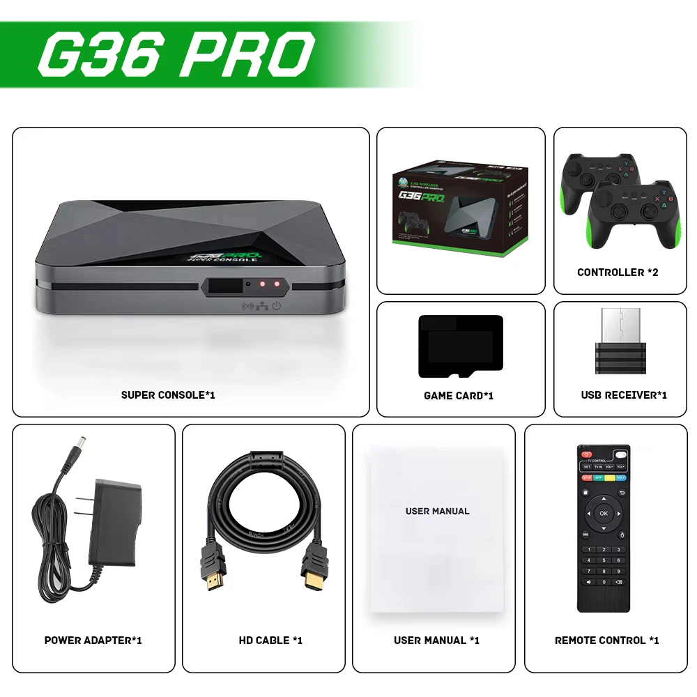 슈퍼 콘솔 G36 Pro 레트로 비디오 게임 콘솔 (P - Retro Gaming Tv 리뷰 및 가격
