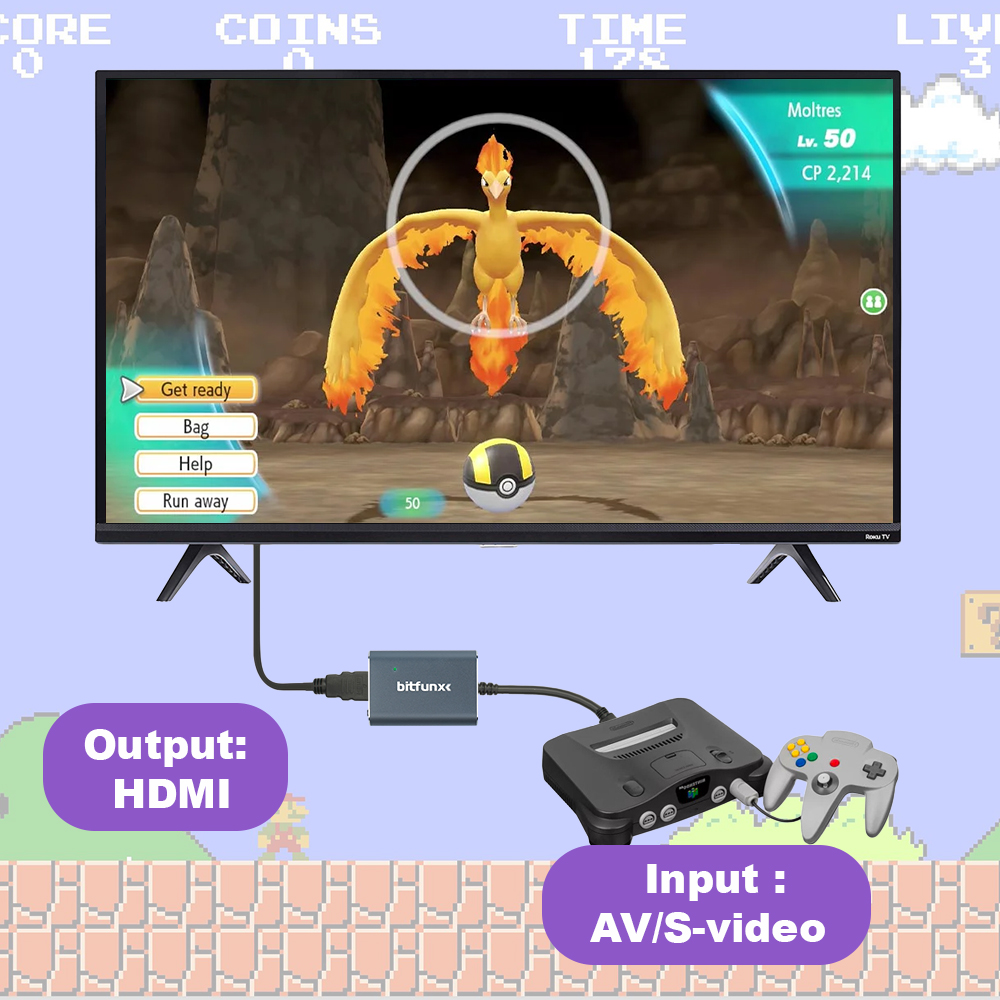 Bitfunx 720P Svideo/AV-HDMI 어댑 - Retro Gaming N64 리뷰 및 가격