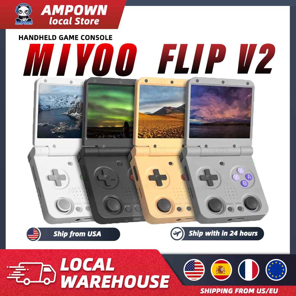 MIYOO Flip V2 휴대용 게임 콘솔 플레이어 3 - Retro Gaming On Linux 리뷰 및 가격