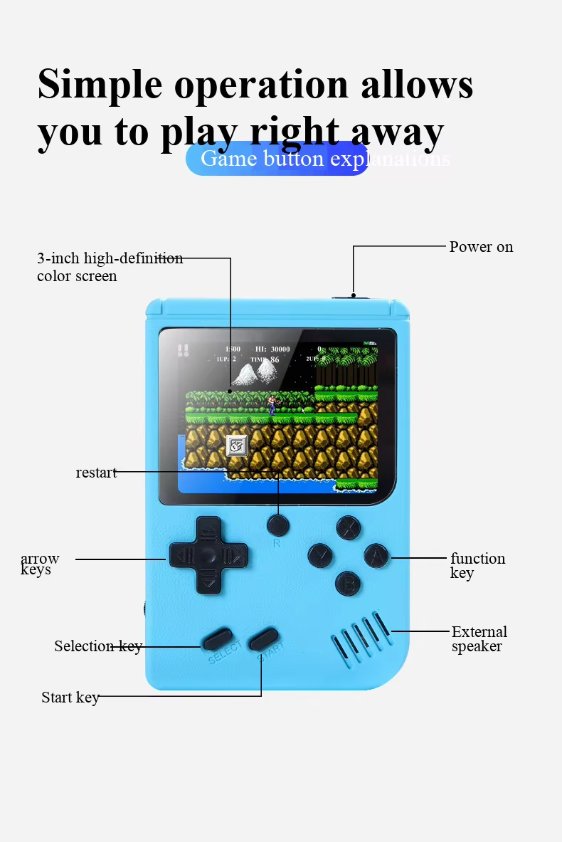 새로운 3인치 휴대용 레트로 미니 비디오 게임 콘솔 8 - Retro Gaming Hdmi 리뷰 및 가격